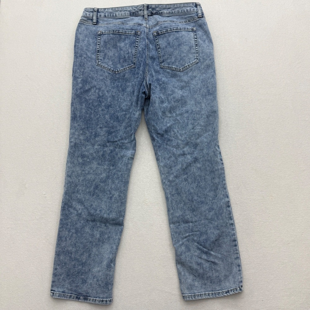 Lane Bryant Straight Leg Jeans Womens 18 Blue Acid Wash‎ Stretch Denim Pants - Picture 5 of 7